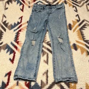 Kendall + Kylie The Icon High Raise Straight ankle jeans.